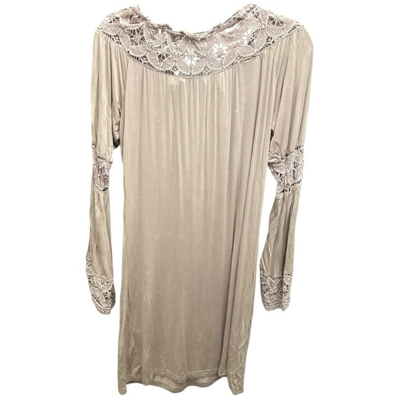 POL Mauve Blush Lagenlook Embroidered Lace Mini Dress - Size Small! 🌸 - Picture 3 of 8